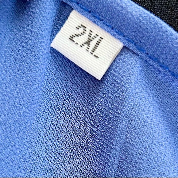 New 2 piece dress set maxi woman size 2xlarge flowered blues wedding/shower - Picture 11 of 14